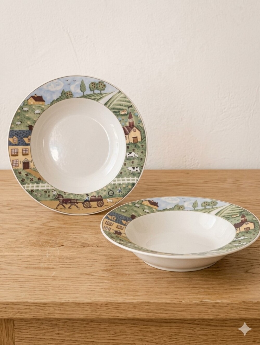 Country Road farmhouse stoneware bowls set of 2